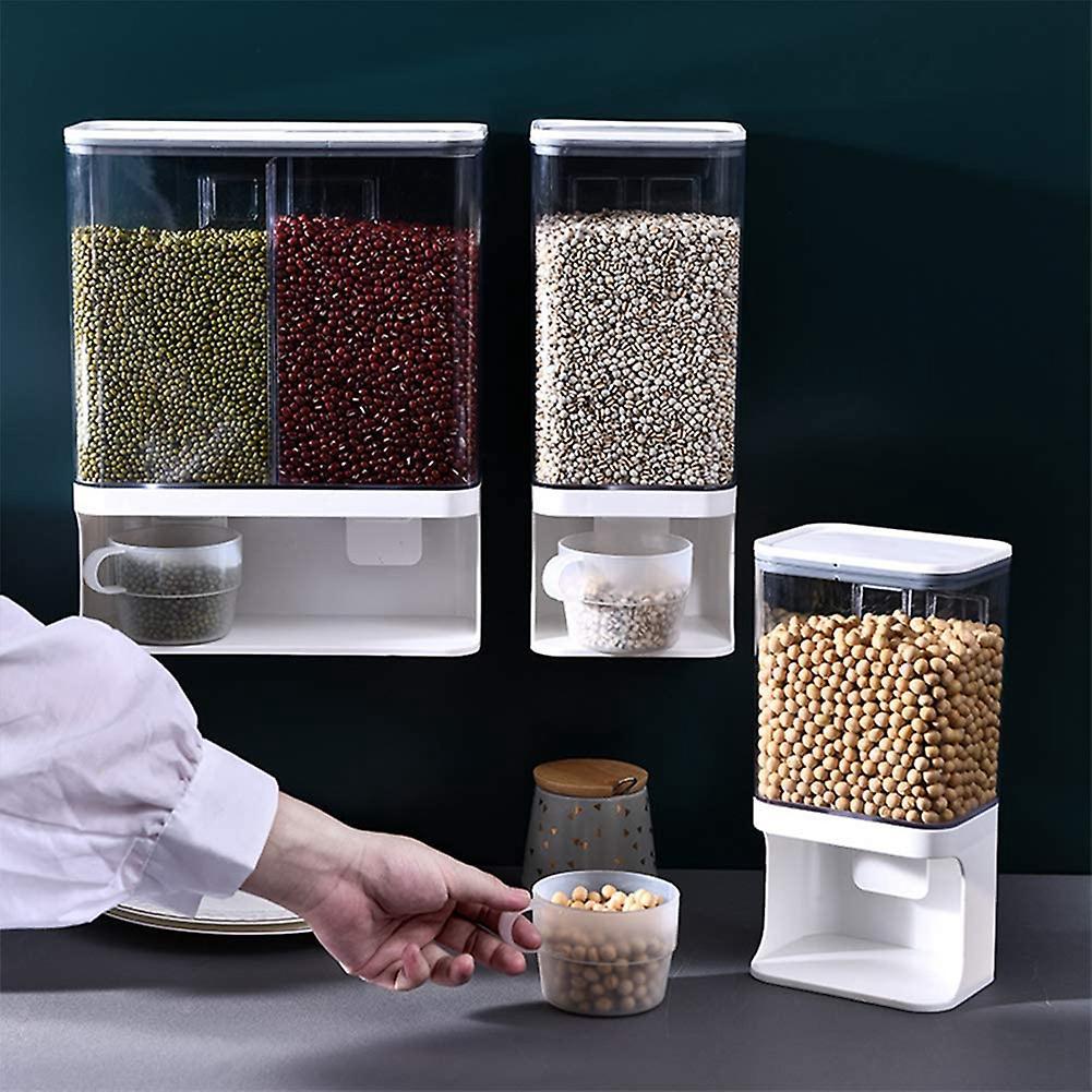 Wall-mounted Dry Food Dispenser, for Cereal,rice Storage Containers C