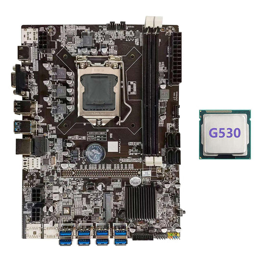 B75 Btc Mining Motherboard+g530 Cpu Lga1155 8xpcie Usb Adapter
