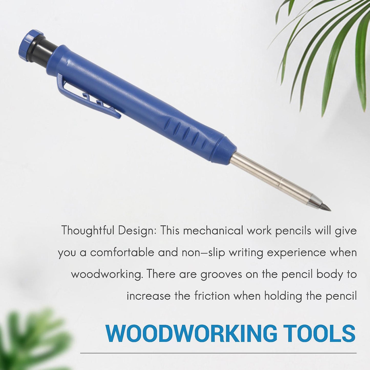 Carpenter Pencil,1pcs Solid Work Pencil Set with 12 Refill Leads A