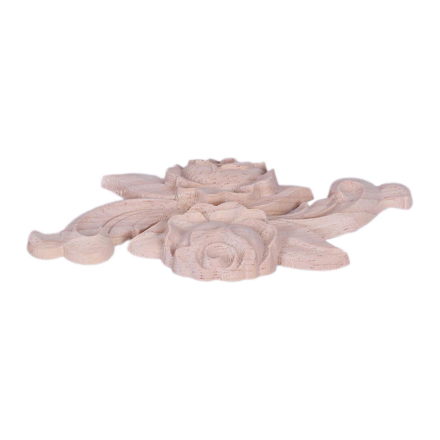 1x Rubber Wood Carved Corner Craft Onlay Applique(12*6cm)
