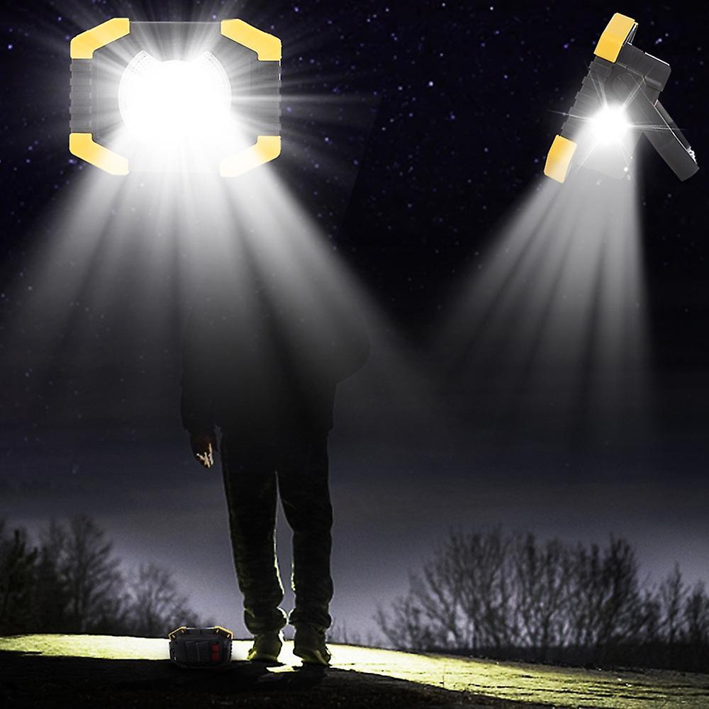50w Spotlight Solar Light Led Work Light Usb Rechargeable Flashlight