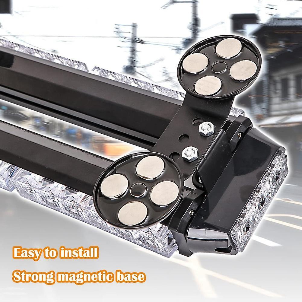 Amber White 30 Led High Intensity Emergency Warning Lighting Bar