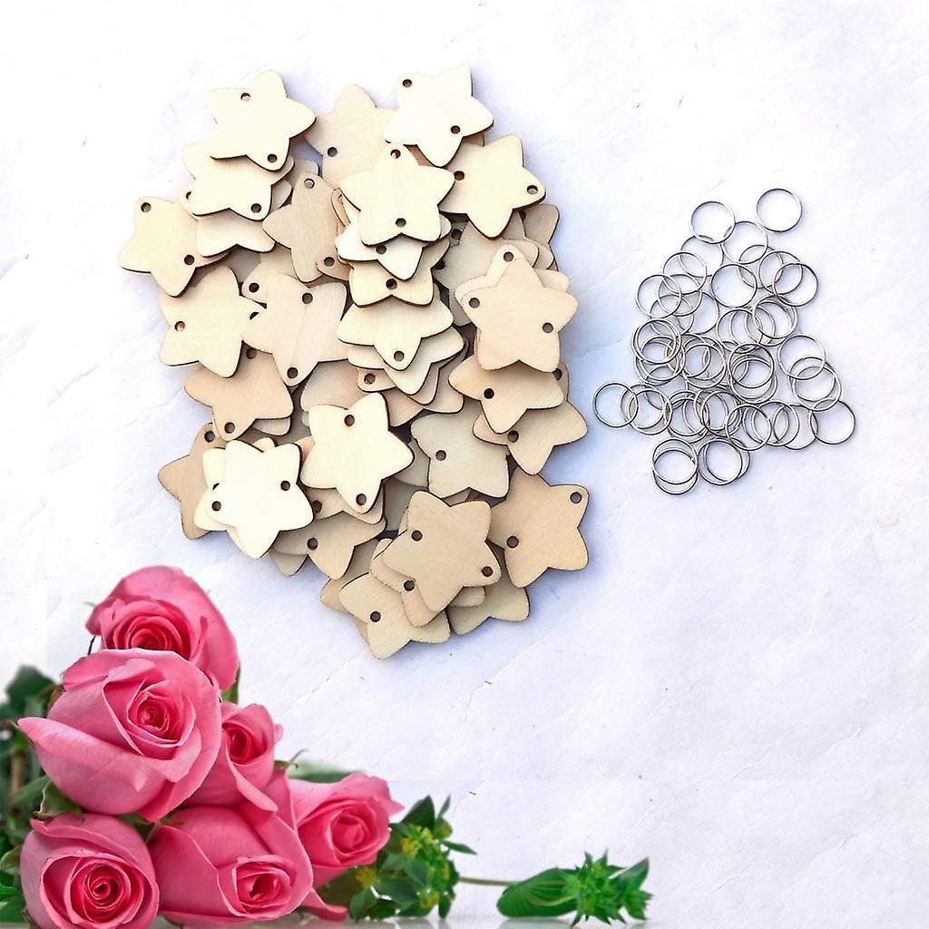 Wooden Memos, Message Calendar, 50 Wood Chips + 50 50 Iron Rings