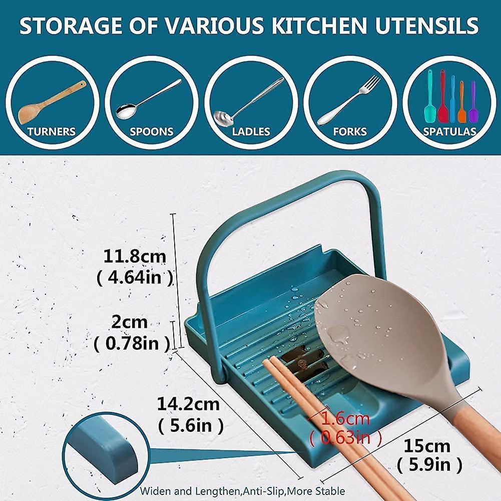 Spoon Rest for Kitchen Counter and Stove Top, Storage Organizer