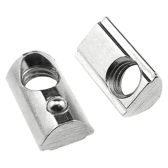 30pcs M8 T Slot Nuts Roll-in Spring Ball Loaded Elastic Nuts