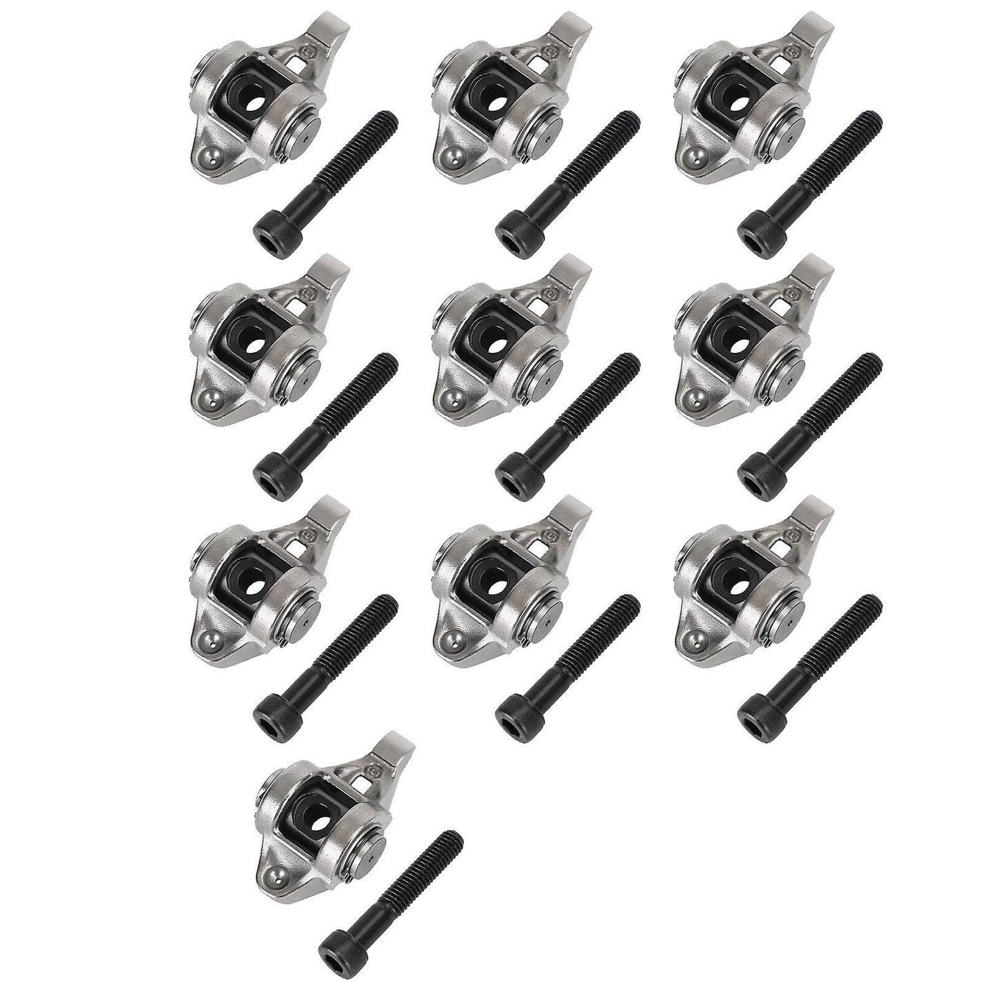 10pcs Rocker Arms with Trunion Kit for Chevrolet Cadillac Ls1 Ls2