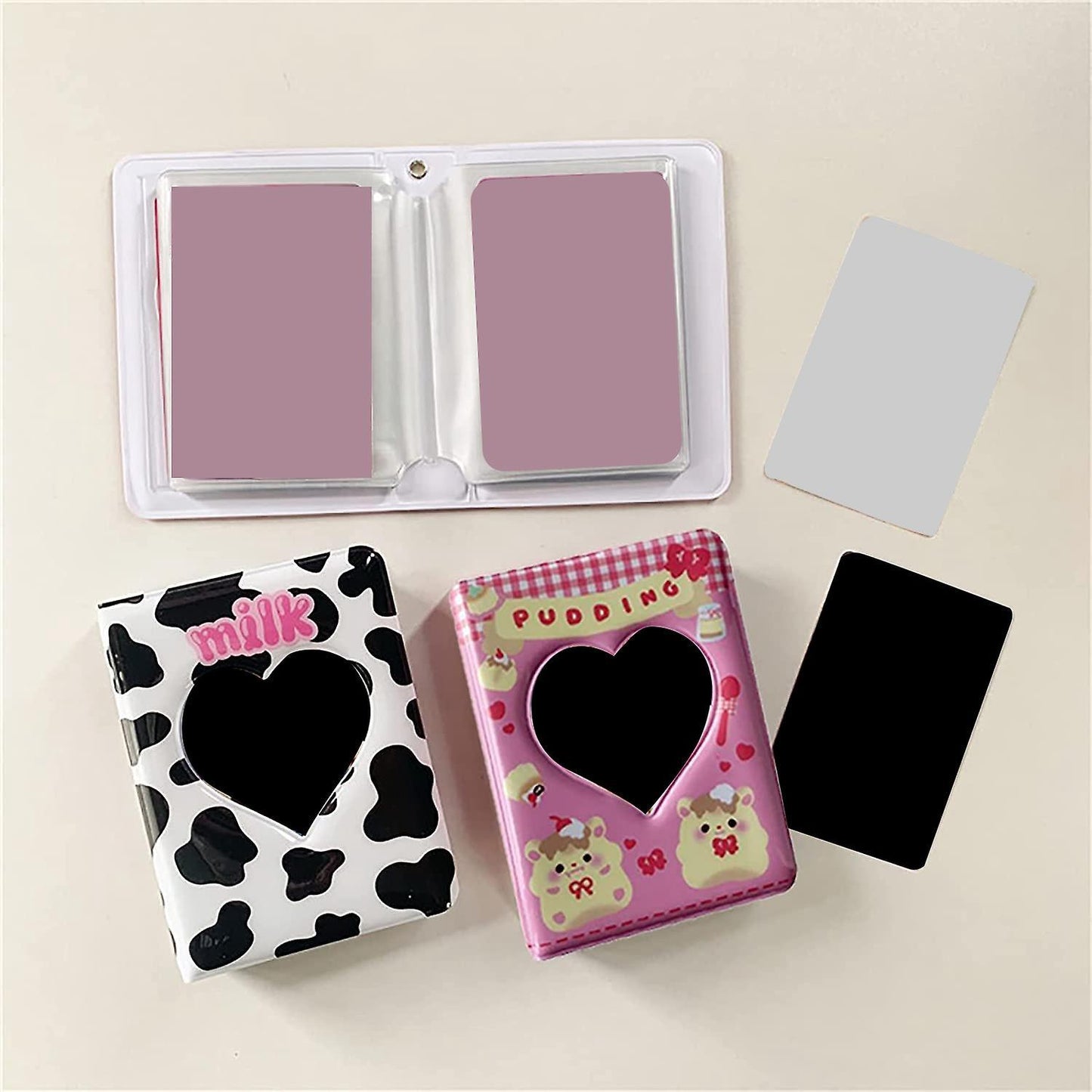3 Inch Mini Photo Album Photocard Holder, Id Holder (milk)