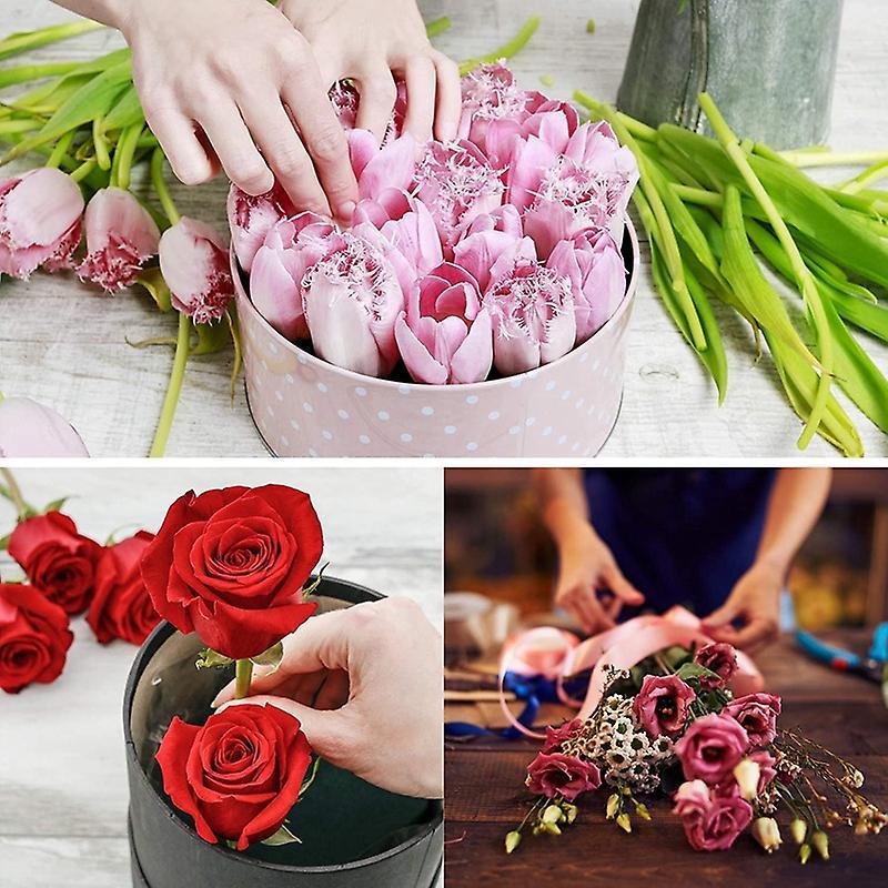 6pcs Flower Foam Blocks,6.5inch Round Dry for Artificial Flowers