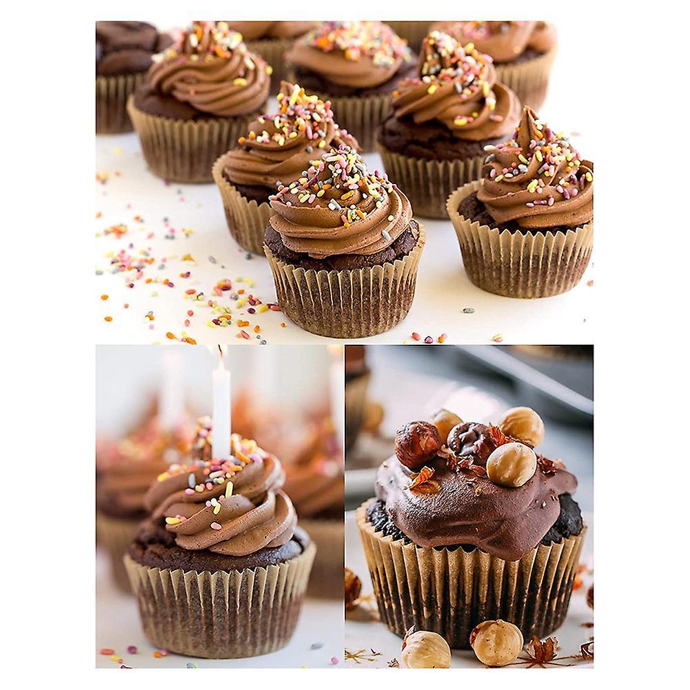 200pcs Cake Paper Cups Oil-proof Pastry Box Baking Tools Baking Cup,d