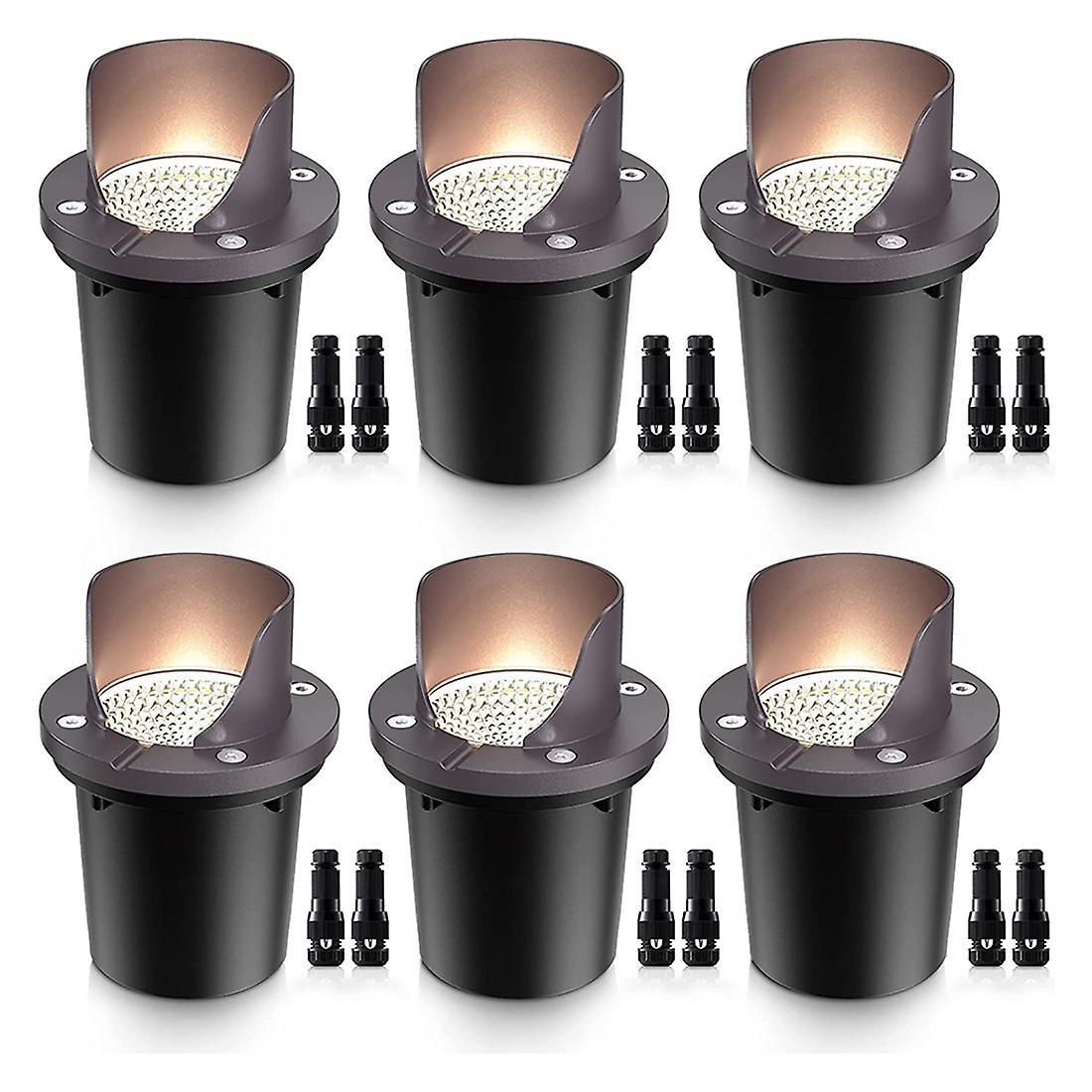 6pcs Low Voltage Landscape Lights Waterproof Outdoor In-ground Lights
