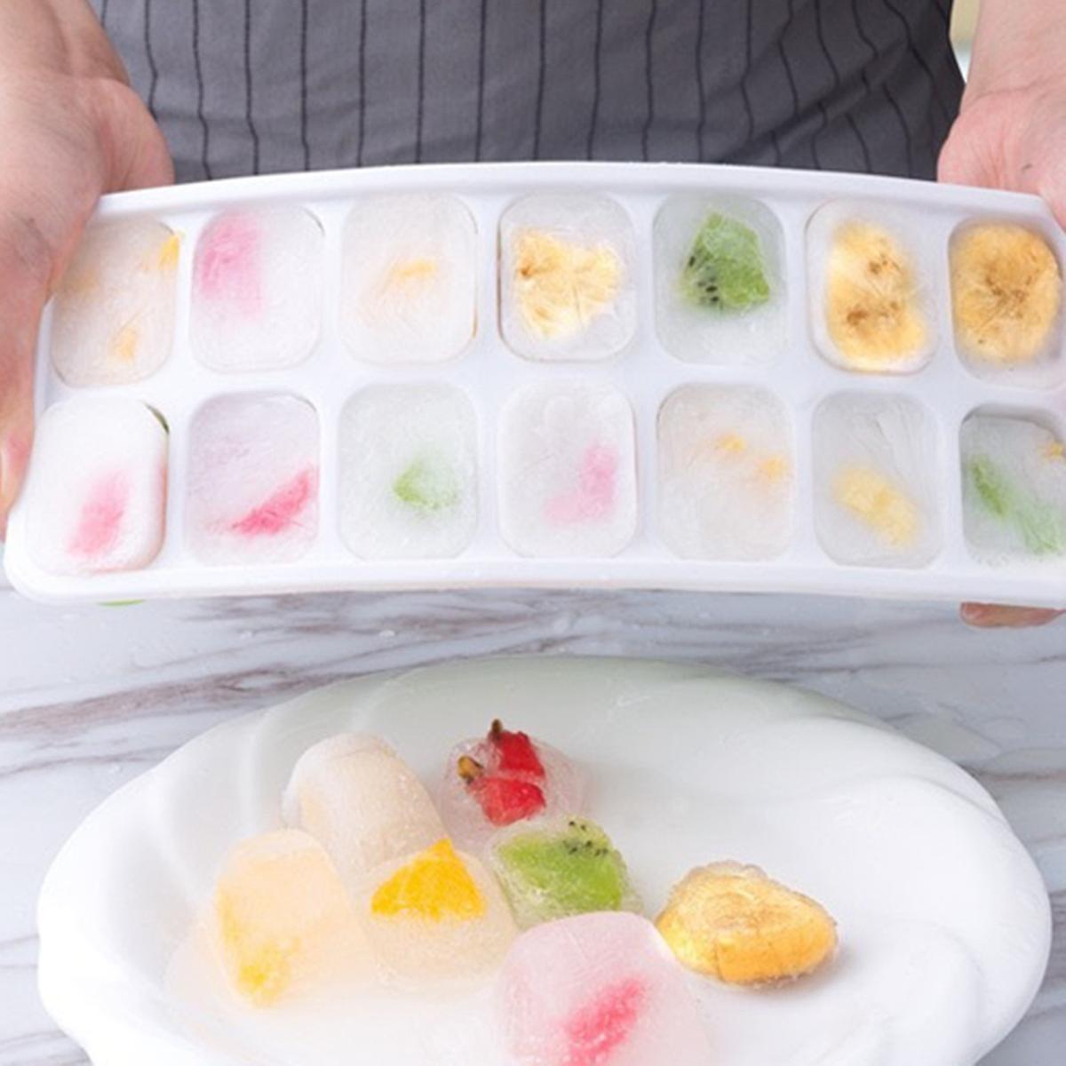 4 Pieces Of Easy-to-release Silicone and Flexible 14 Ice-cube-tray