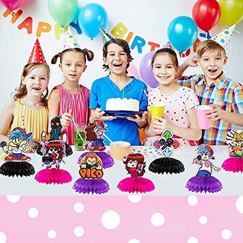 9 Pcs Friday Night Funkin Birthday Party Supplies Honeycomb