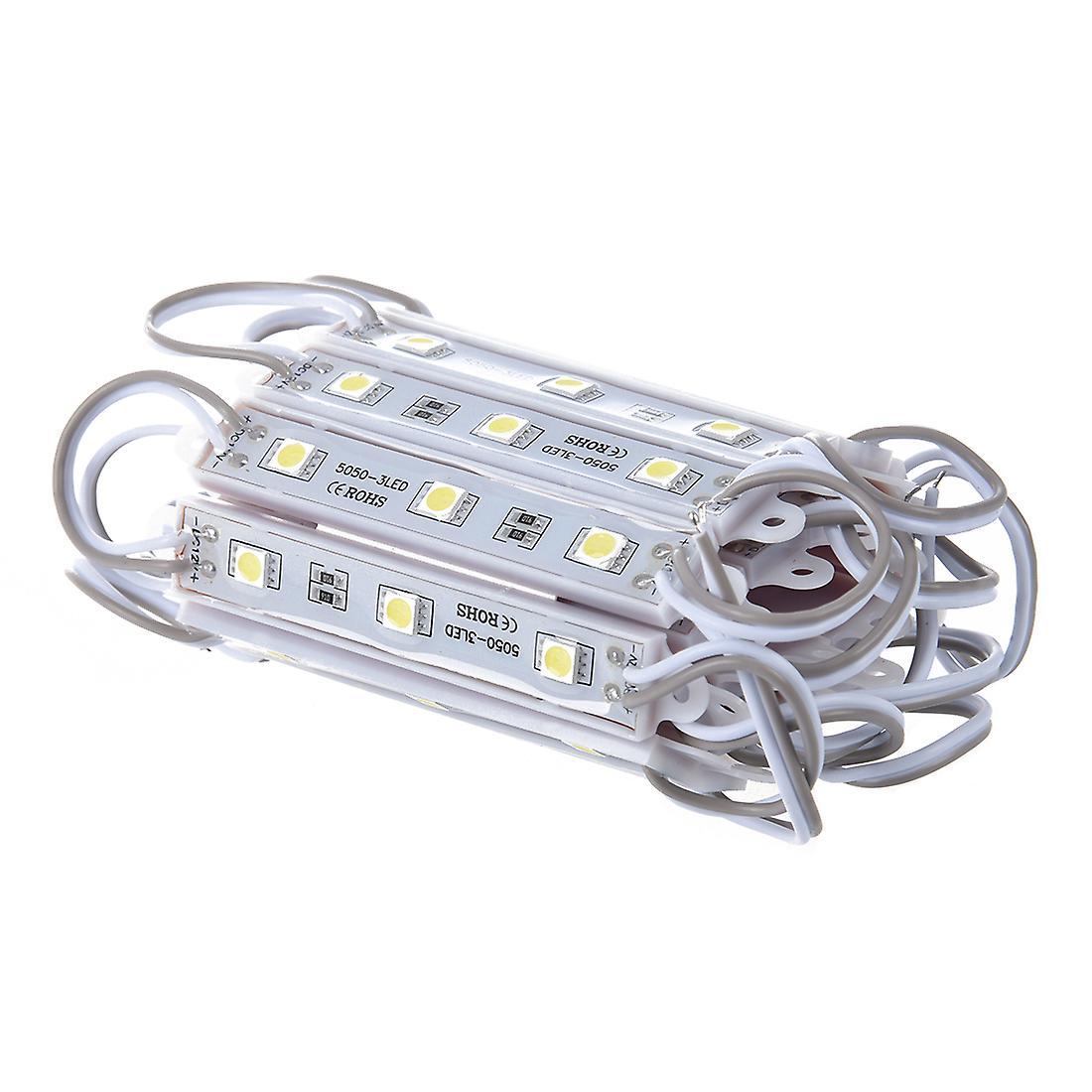 20pcs 5050 Smd 3-led Module White Waterproof Modules 12v