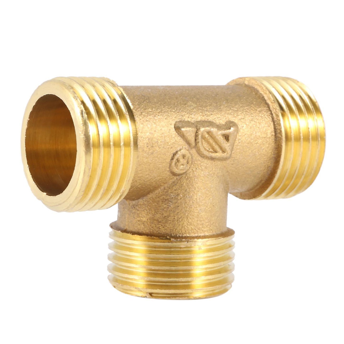 Brass T Shape Water Fuel Pipe Tee Adapter Connector 1/2" Thread