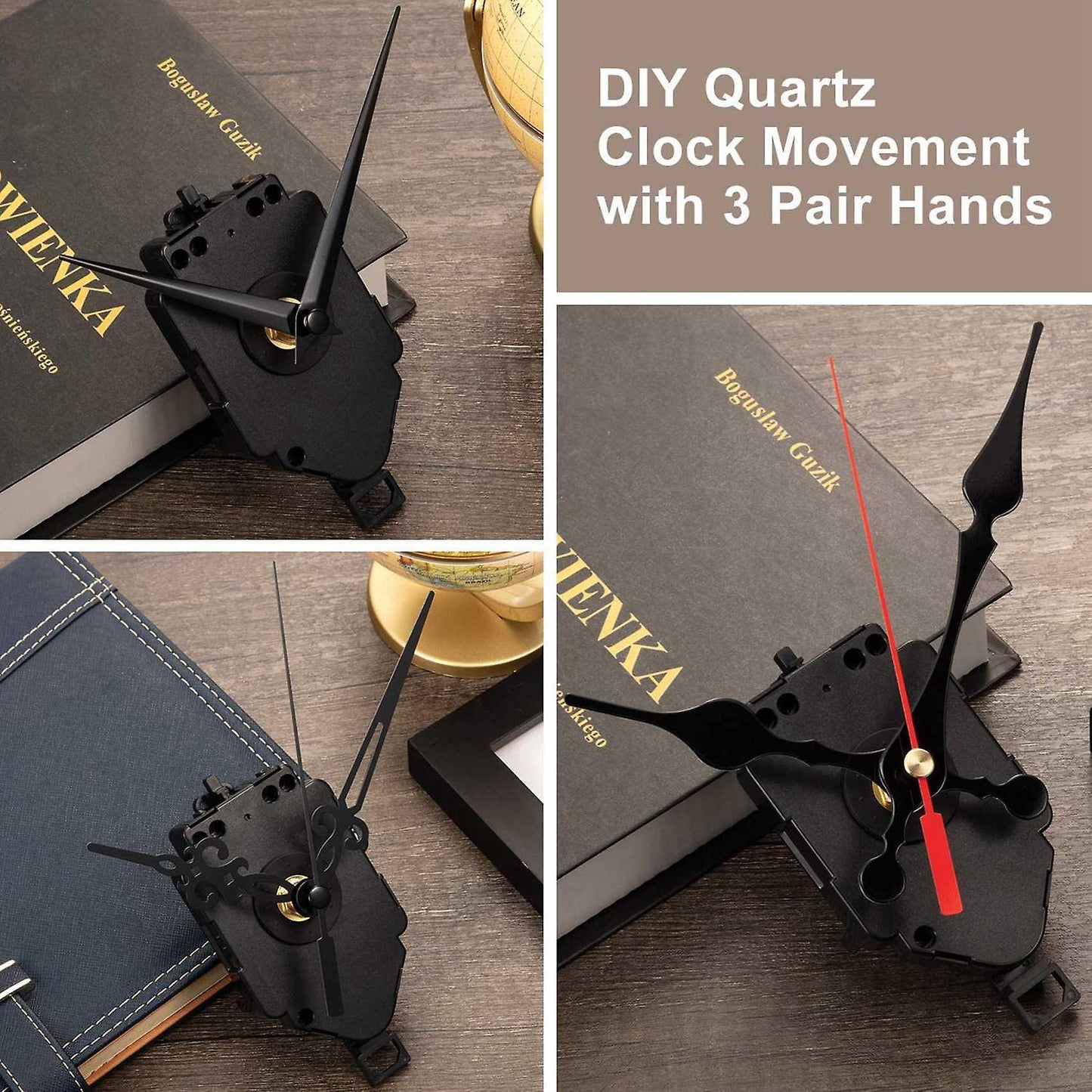 Diy Wall Clock Pendulum Movement Mechanism with 6 Pairs Hands