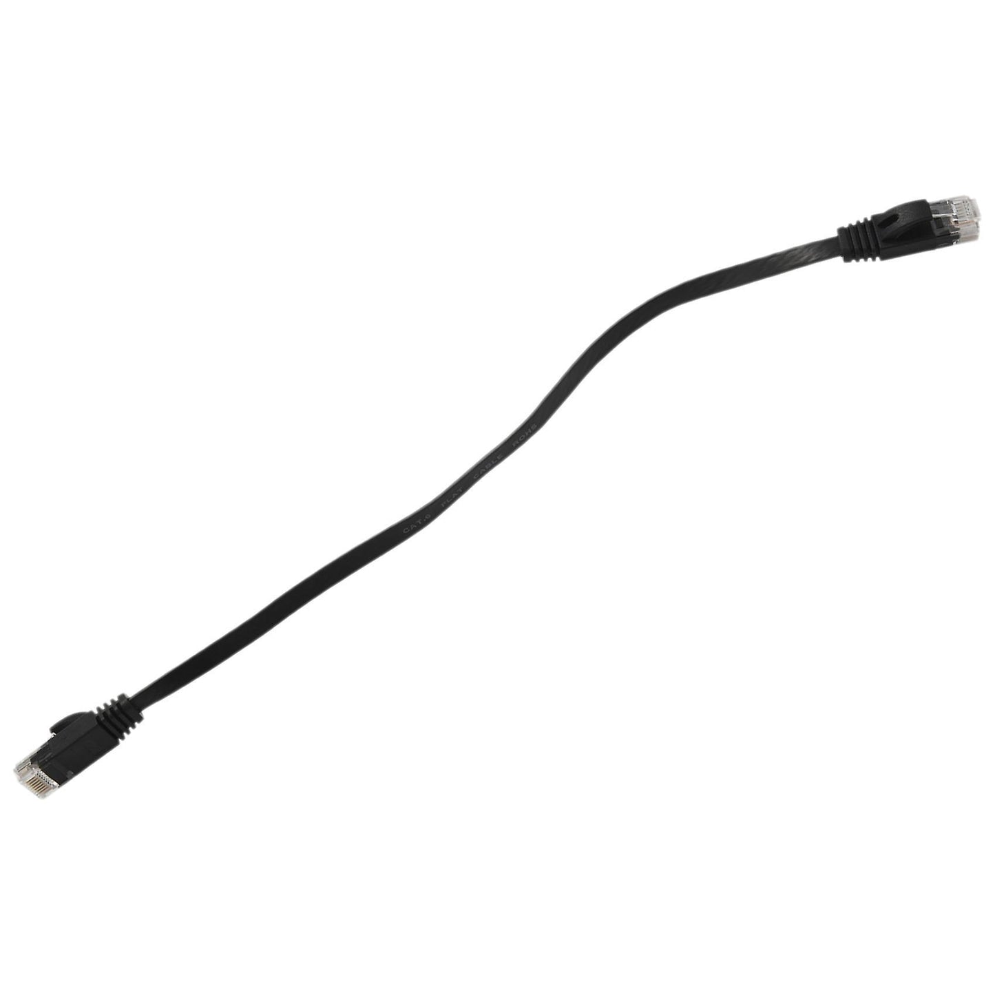 6 Pcs 1 Ft Flat Internet Network Cable with Snagless Rj45 Connectors