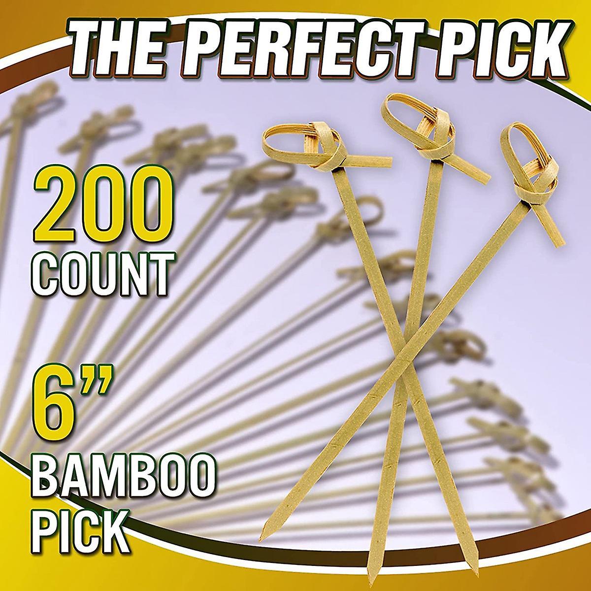 200 Pieces Of Bamboo Cocktail Sticks 4.7-inch Handmade Sticks