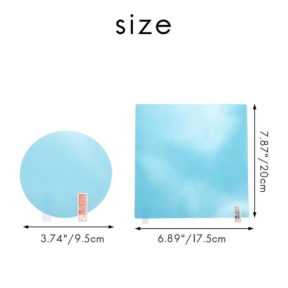 4pcs Car Rearview Mirror Film Film Film (2 Round and 2 Rectangles)
