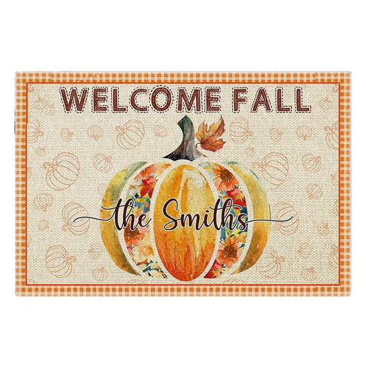 Christmas Halloween Pumpkin Doormat Blanket Front Door Decorations