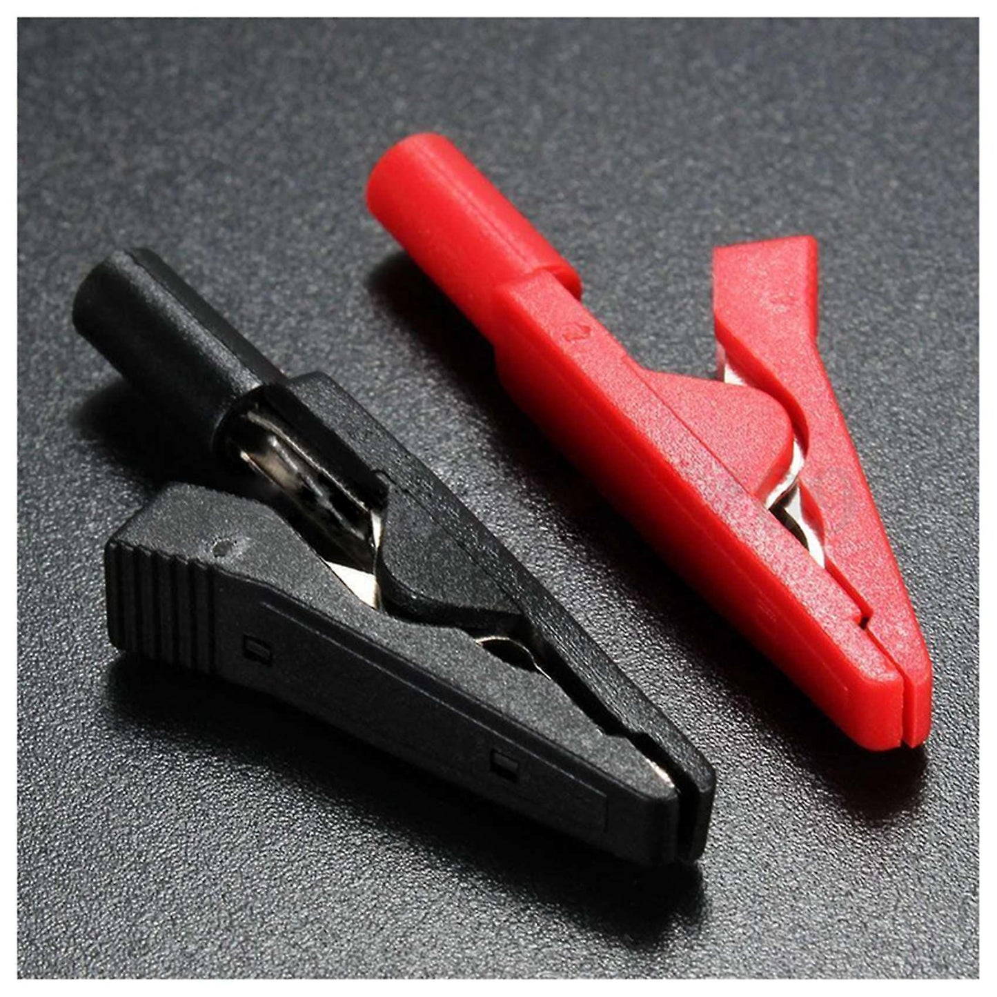 4x Insulated Alligator Clip Connector Clamp Testing Probe Red+black