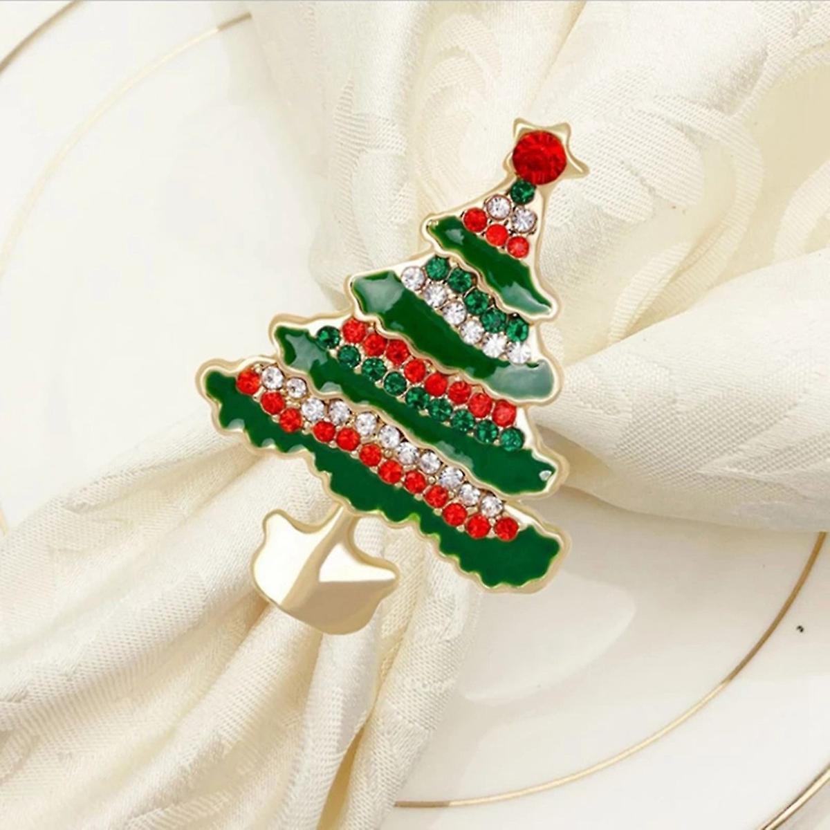 8pcs Christmas Napkin Rings -napkin Holder Rings Elk Napkin Buckle