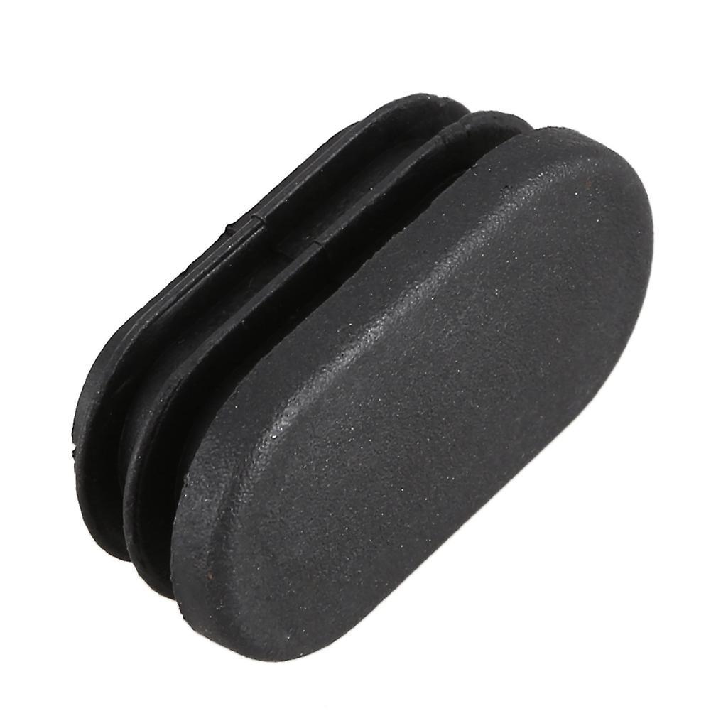 Oval Table Chair Leg Tube Pipe Insert End Cap 40mm X 20mm 20pcs Black