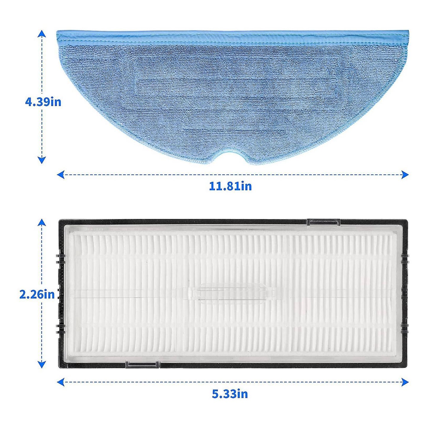 Vacuum Mop Cloth Pads and Vacuum Filters Kit for Roborock S7 S7+ T7s