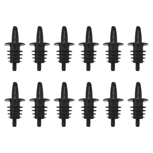 12pcs Plastic Free Flow Liquor Spirit Bottle Pourer Bar Wine Cocktail Drinks