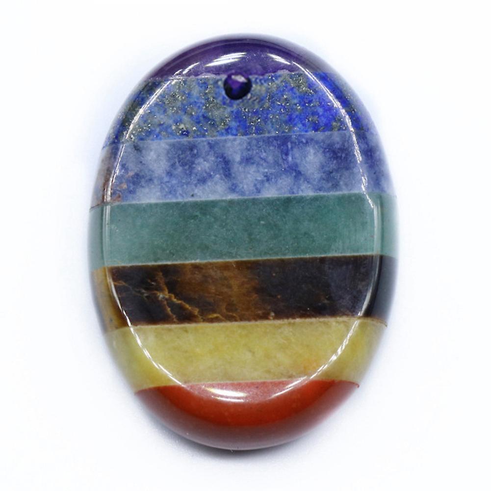 7 Chakra Energy Rainbow Natural Palm Stones Natural Gem Pocket,b
