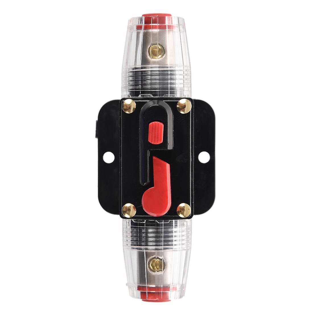 20a Car Audio Inline Circuit Breaker Fuse Holder 12v-24v Black