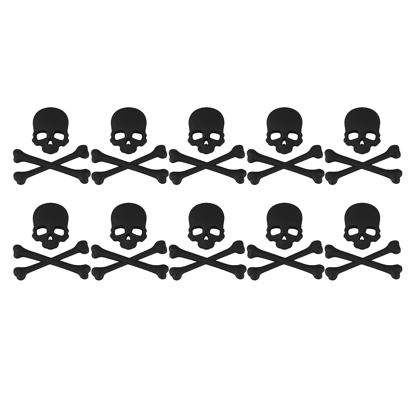 Skull Bone Diseno 3d Motocicleta Coche Emblema Adhesivo Negro