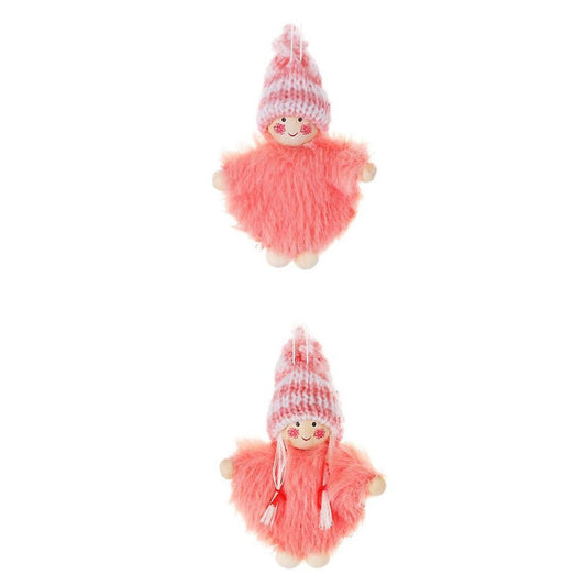 2pcs Christmas Angel Dolls Xmas Tree Decor New Year Gifts for Home B