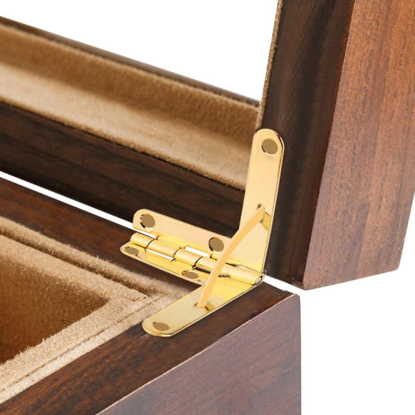 20 Pcs 90 Spring Hinge, for Small Jewelry Wine Clock Door (gold)