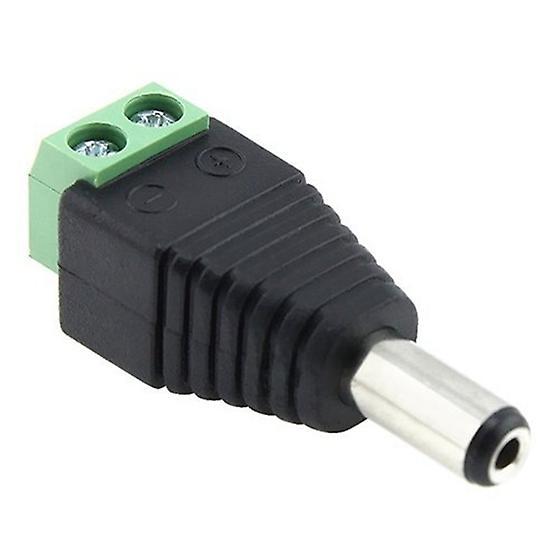 10 Pcs 2.1x5.5mm Male Jack Dc Power Adapter for Cctv Camera