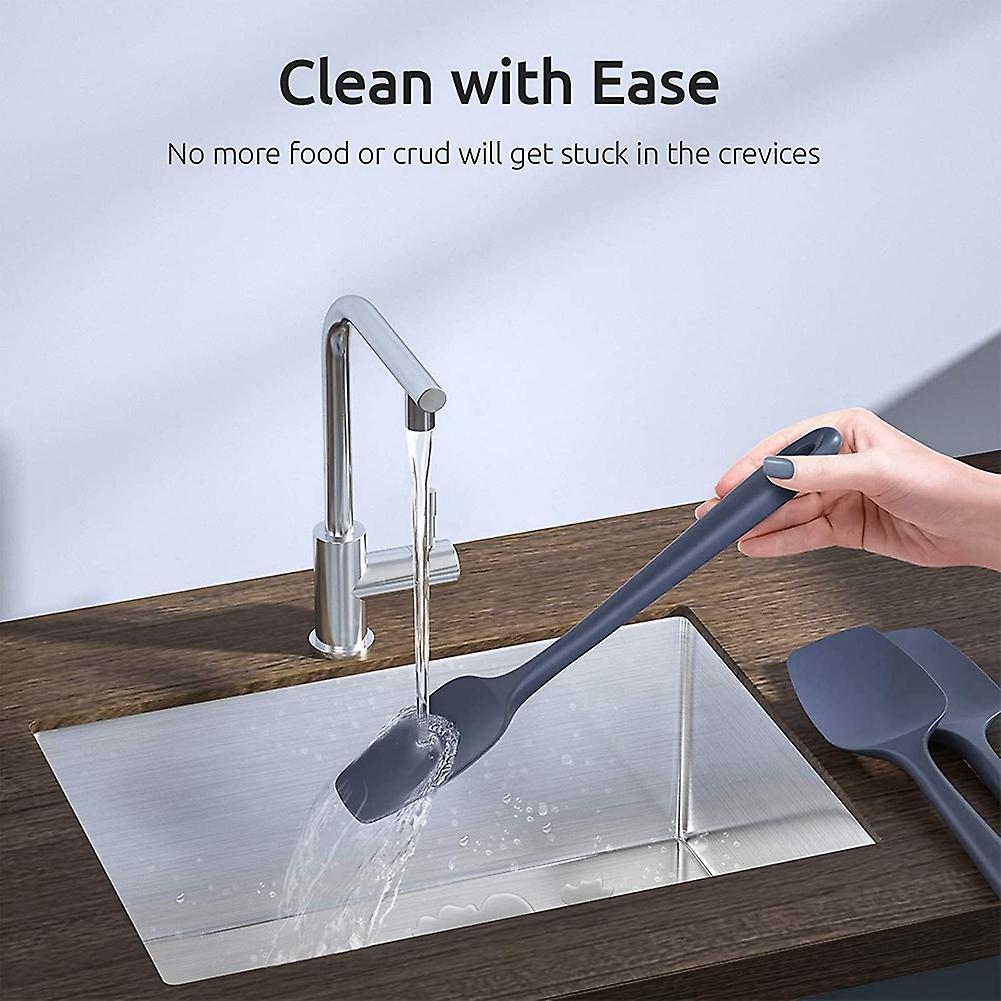 3 Pcs Silicone Spatula Black High Temperature Resistant Bpa-free