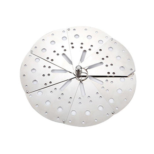 Stainless Adjustable Drop Lid Anti-overflow Prevention Steaming Rack