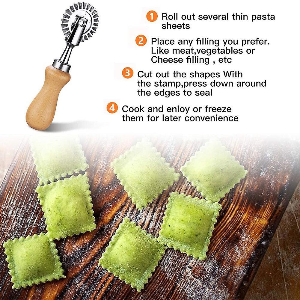 Pastry Wheel Cutter - Pasta Cutter Wheel - Ravioli Crimper Cutter