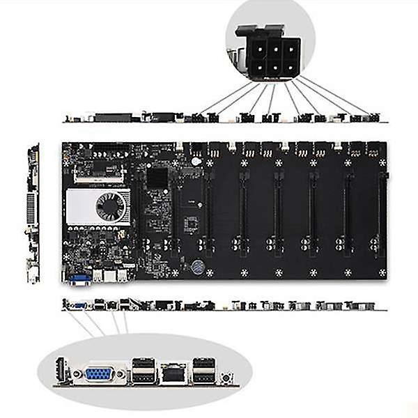 Btc-37 Mining Machine Motherboard 8-cpu Graphics Card Slot Pci-e 16x