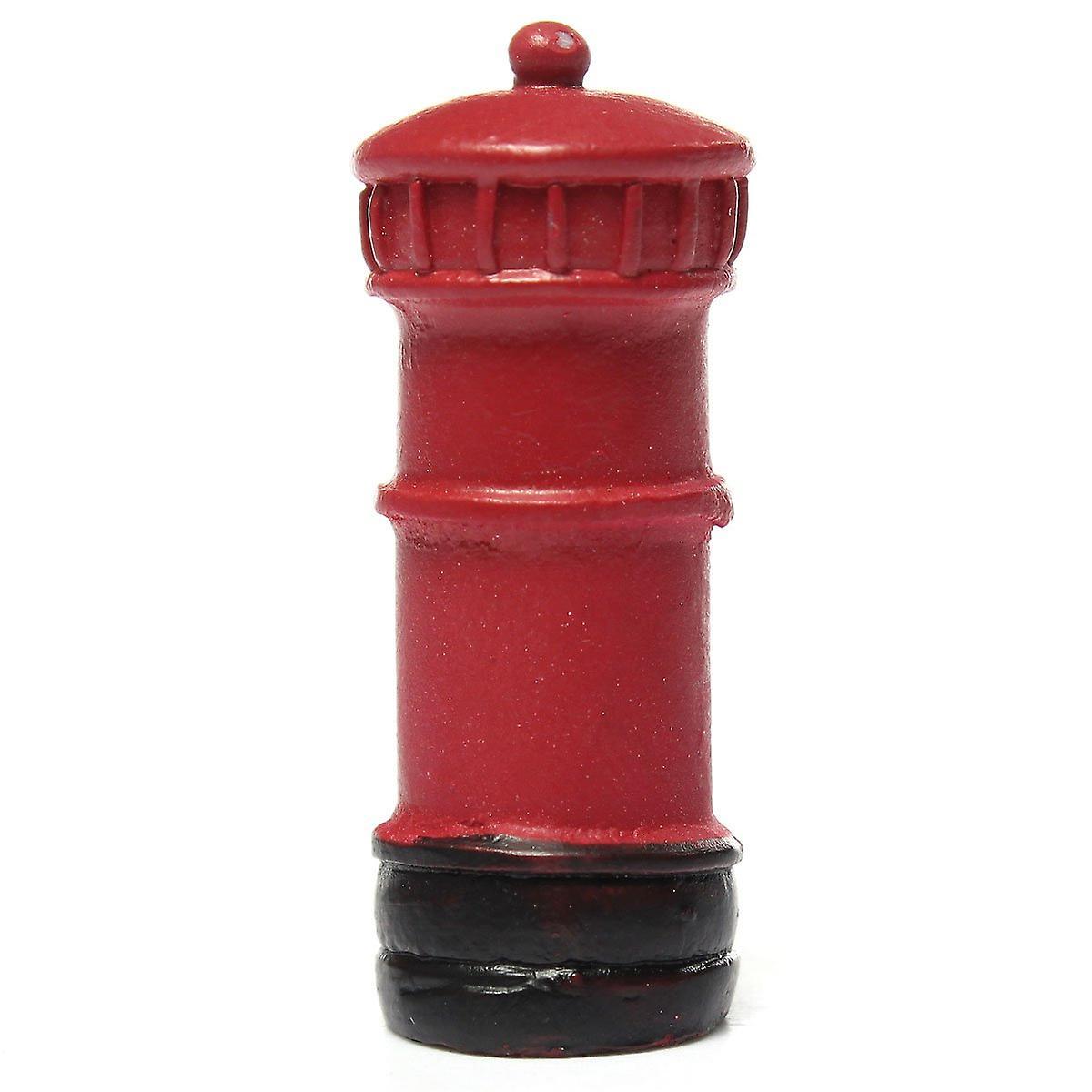 Miniature Retro Postbox Craft Decor Pot Plant Home Diy Red