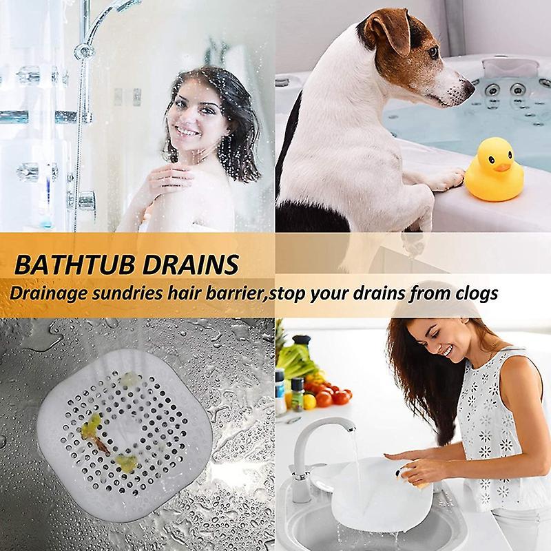 Drainage Cover for Shower Silicone Plugs, with Suction Cup,2 Pieces