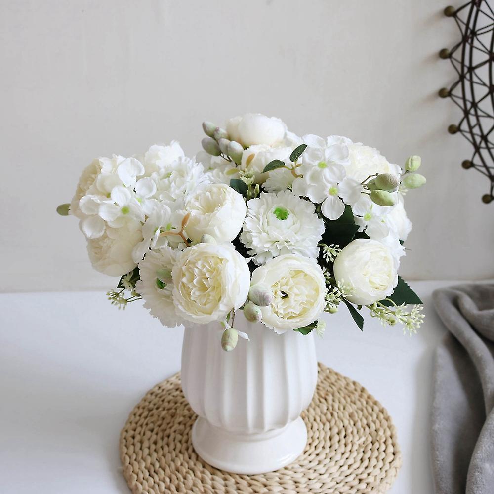 2pcs Artificial Peony Flower Bouquet,for Party Home Decor(light Pink)