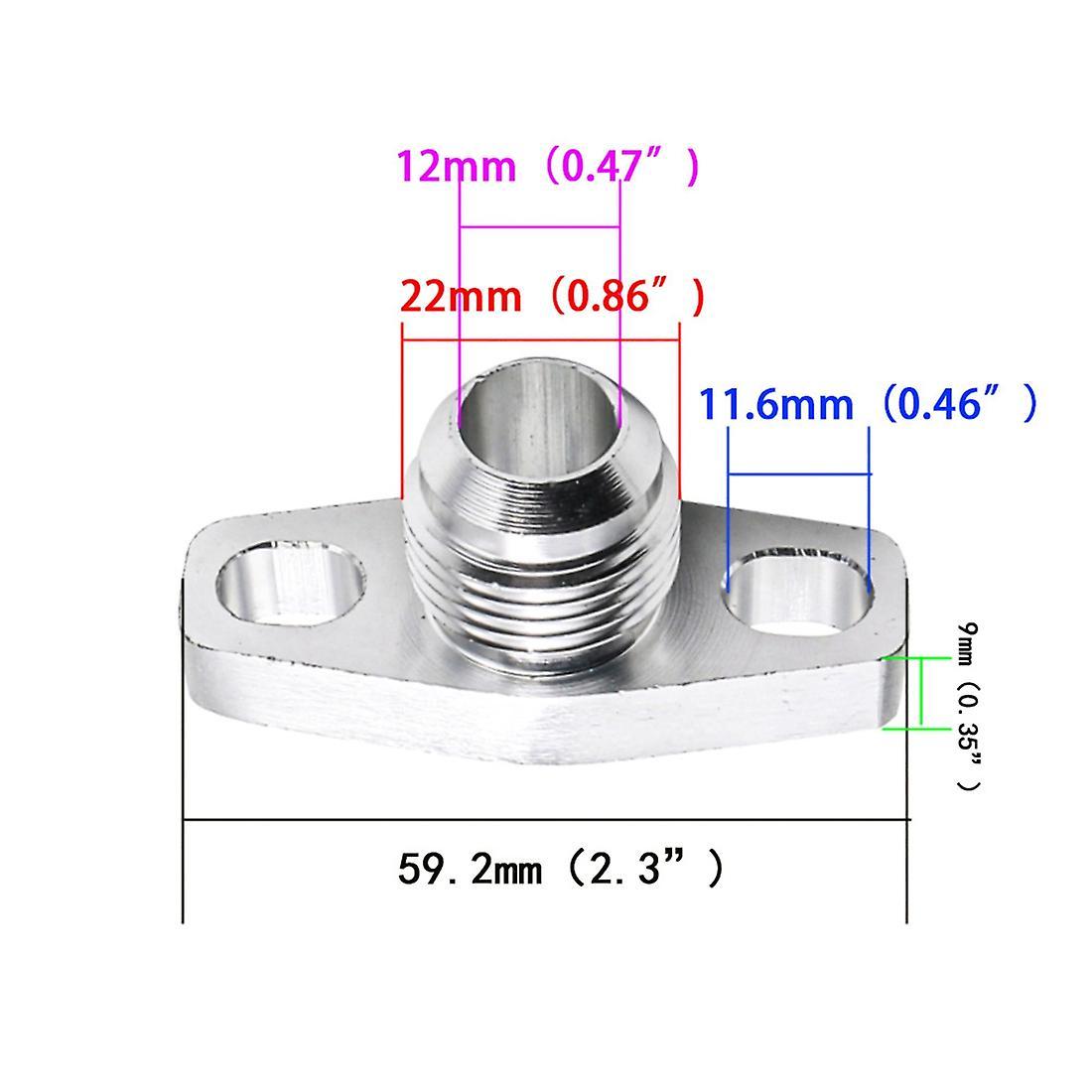 An10 Turbo Oil Return Drain Flange Adapter Kit for Garrett Gt28