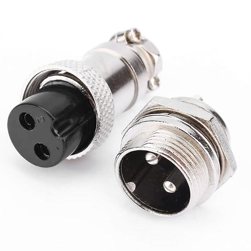 Gx16 Aviation Connector 2-pin 400v Screw Type Cable Connector
