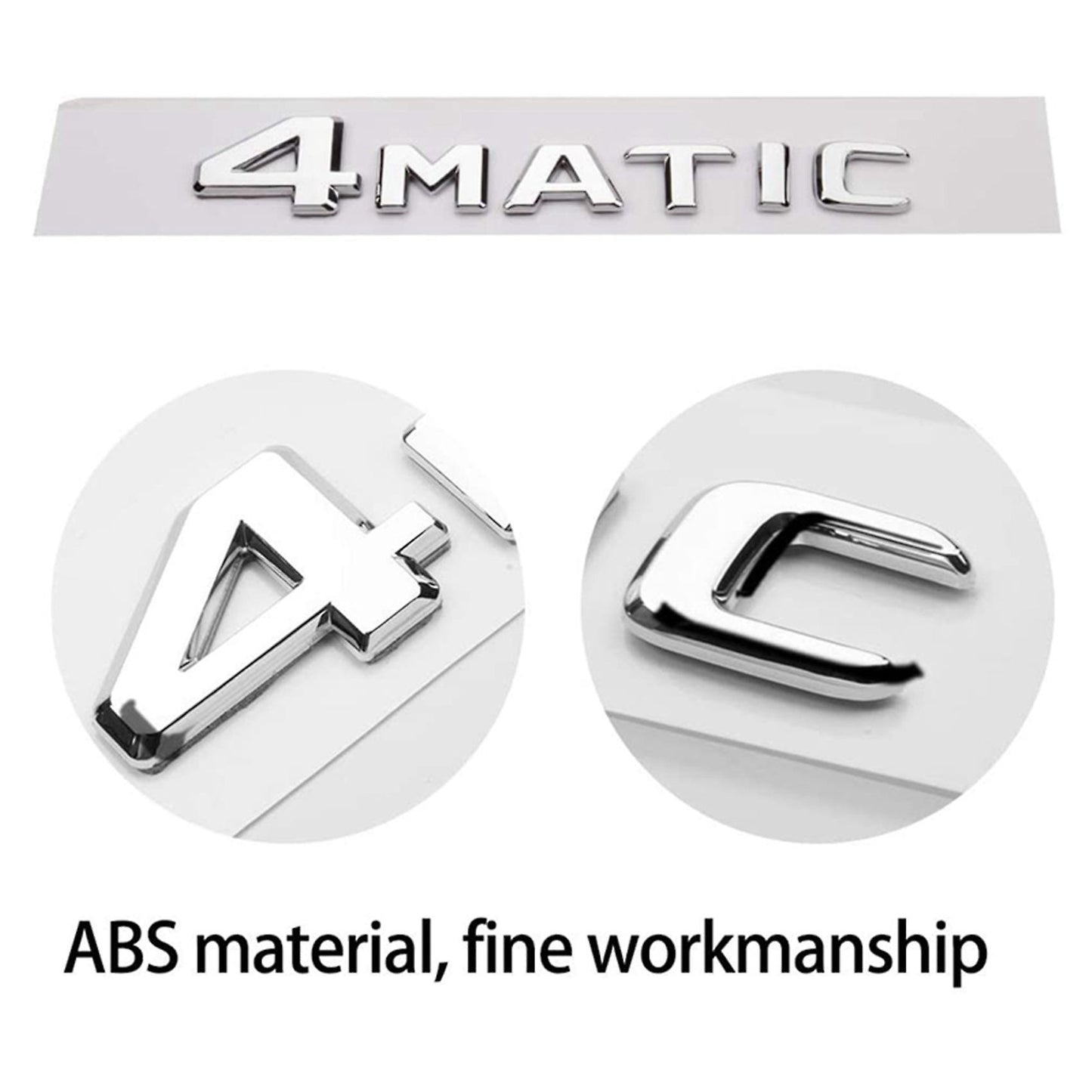 Silver Auto Trunk Door Bumper Badge Decal Emblem for Mercedes-benz
