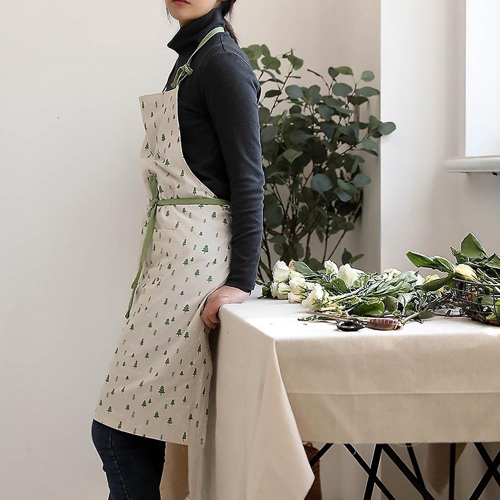 1 Piece Cotton Adjustable Adult Kitchen Apron Cherry Print Apron
