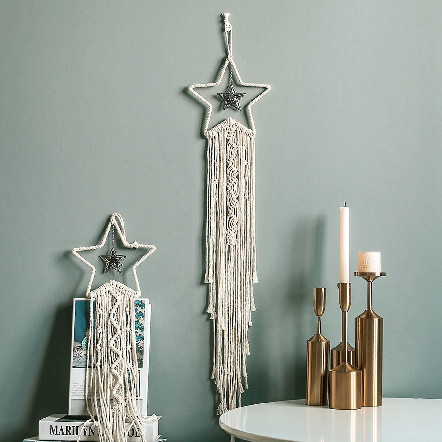 Star Macrame Tapestry Wall Hanging Boho Decoration Leaf Living