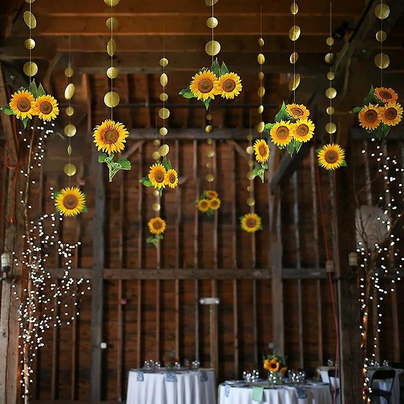 Sunflower Garlands for Kids Birthday Party Decorations for Summer
