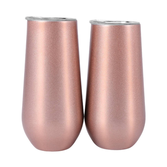 8 Packs Stemless Champagne Flutes Wine Tumbler