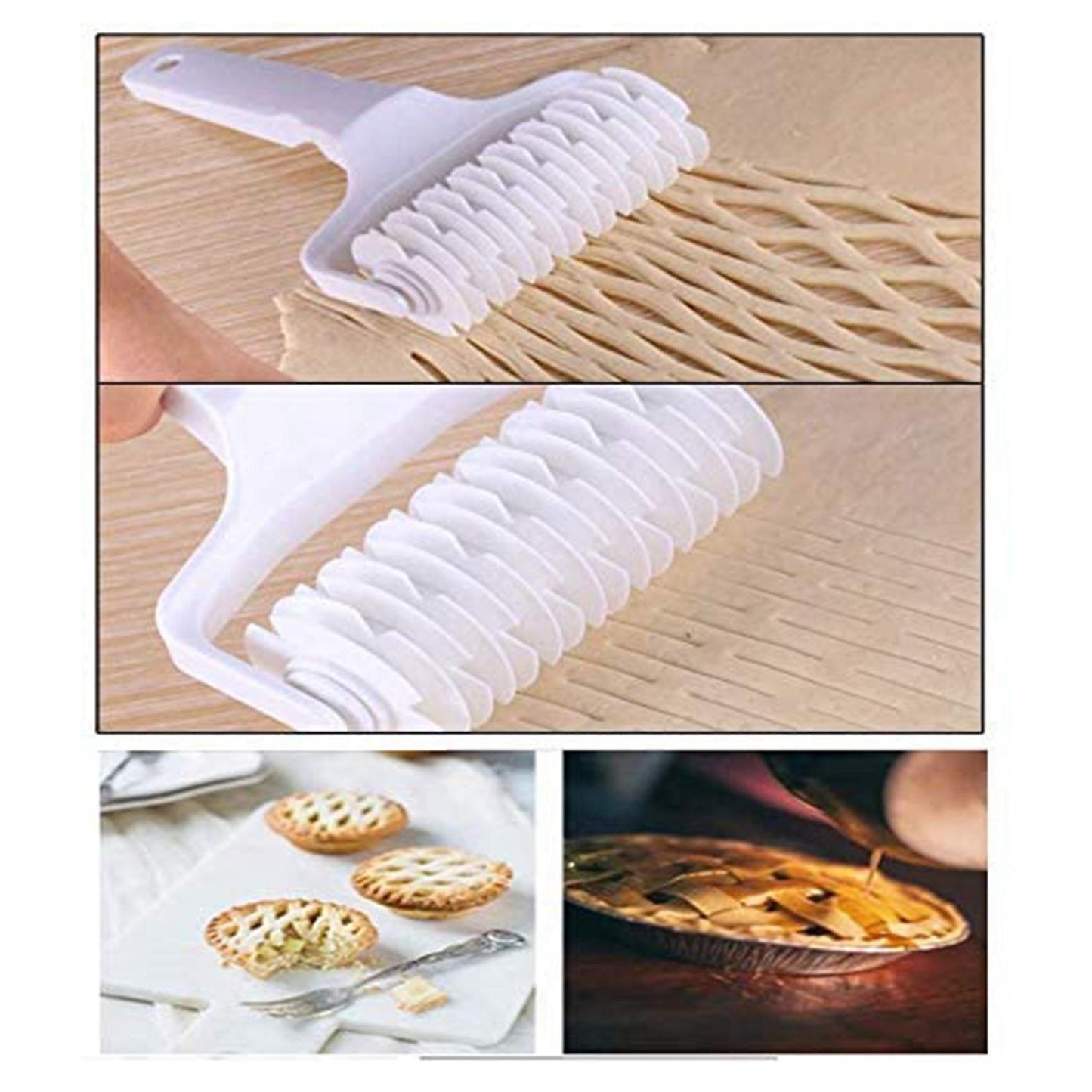 Pastry Lattice Roller Cutter Cookie Pie Kitchen Bakery Tool