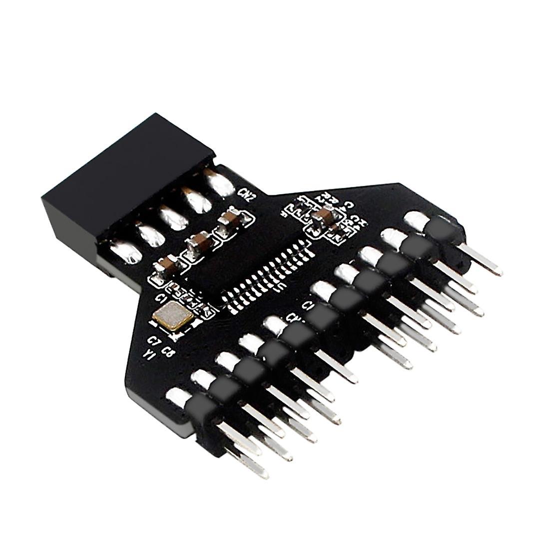 9pin Header Splitter Male 1 to 2 Female Extension Cable Connector